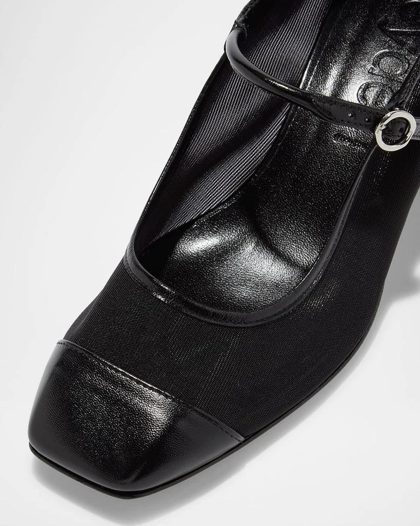 AEYDE Aline Mesh Square-Toe Mary Jane Pumps 5