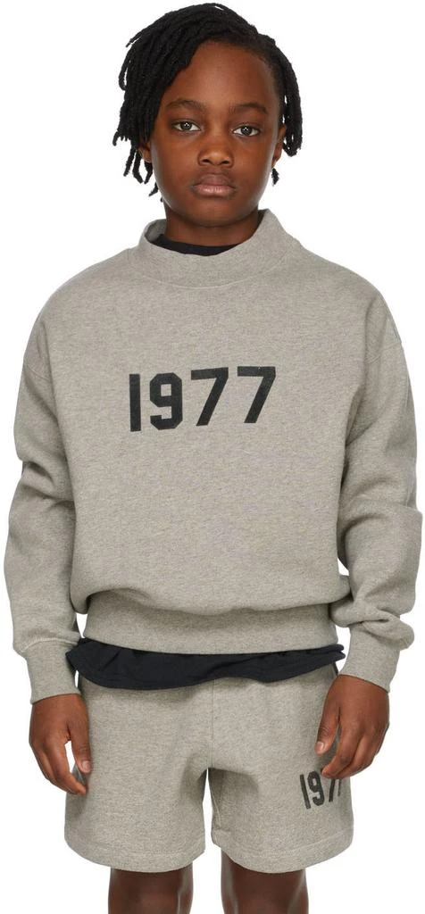 Essentials Kids Grey '1977' Sweatshirt 2