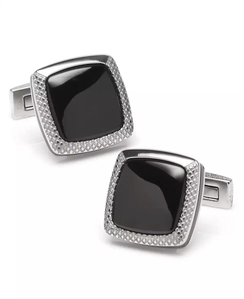 Ox and Bull Trading Co. Ox Bull & Trading Co Onyx Cushion Cufflinks 1
