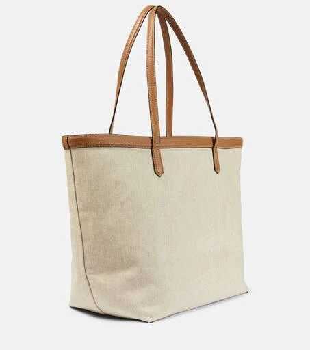Totême Leather-trimmed canvas tote bag 5