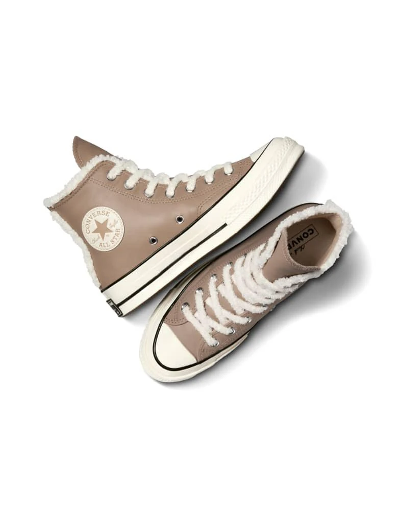 Converse Convers Chuck 70 Hi trainers in beige with towelling detailing 4