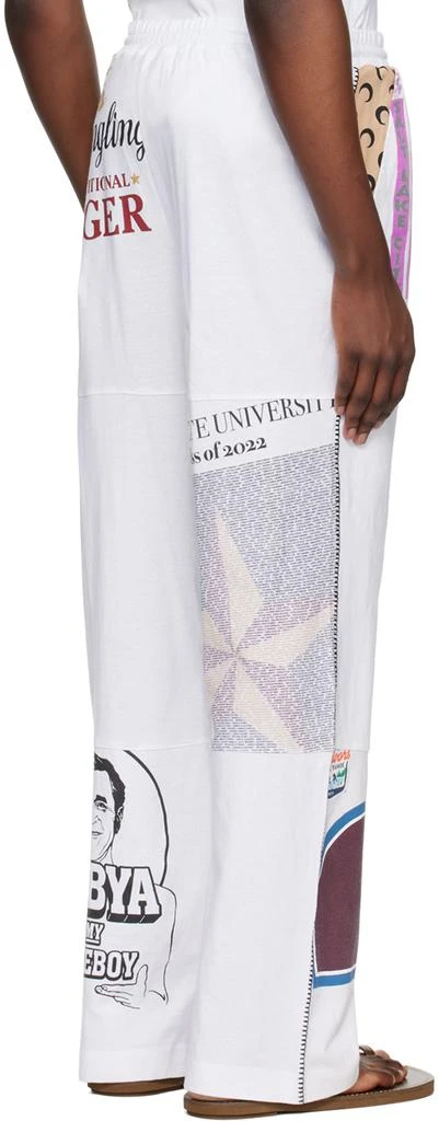 MARINE SERRE White Regenerated Graphic Sweatpants 3