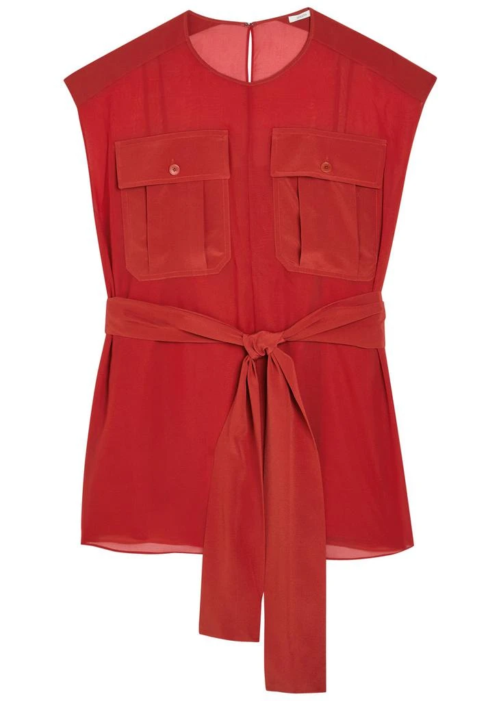 Joseph Kniza belted chiffon top