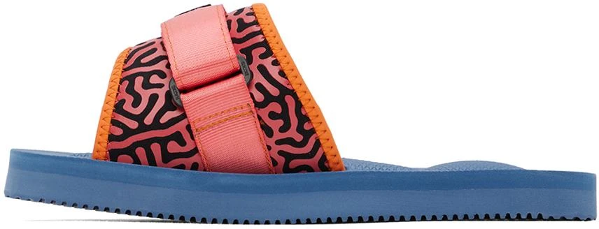 Suicoke Orange & Blue PADRI-PT06 Sandals 3
