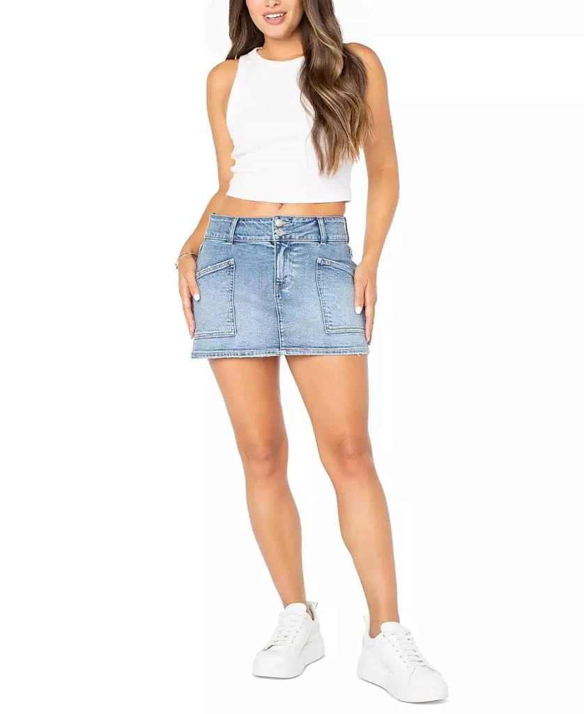 Celebrity Pink Juniors' Double-Button Mini Denim Skirt 2
