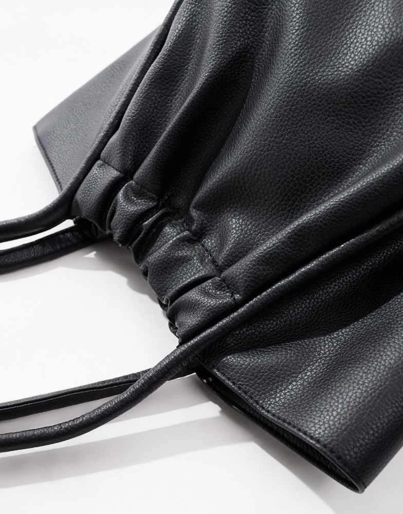 French Connection French Connection gathered detail tote bag in black 2