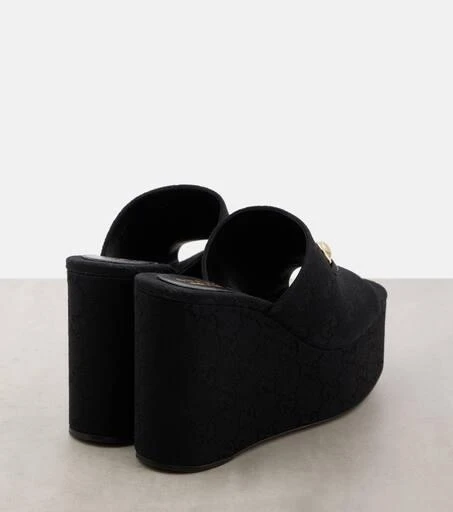 Gucci Carmen Horsebit 60 canvas platform sandals 2