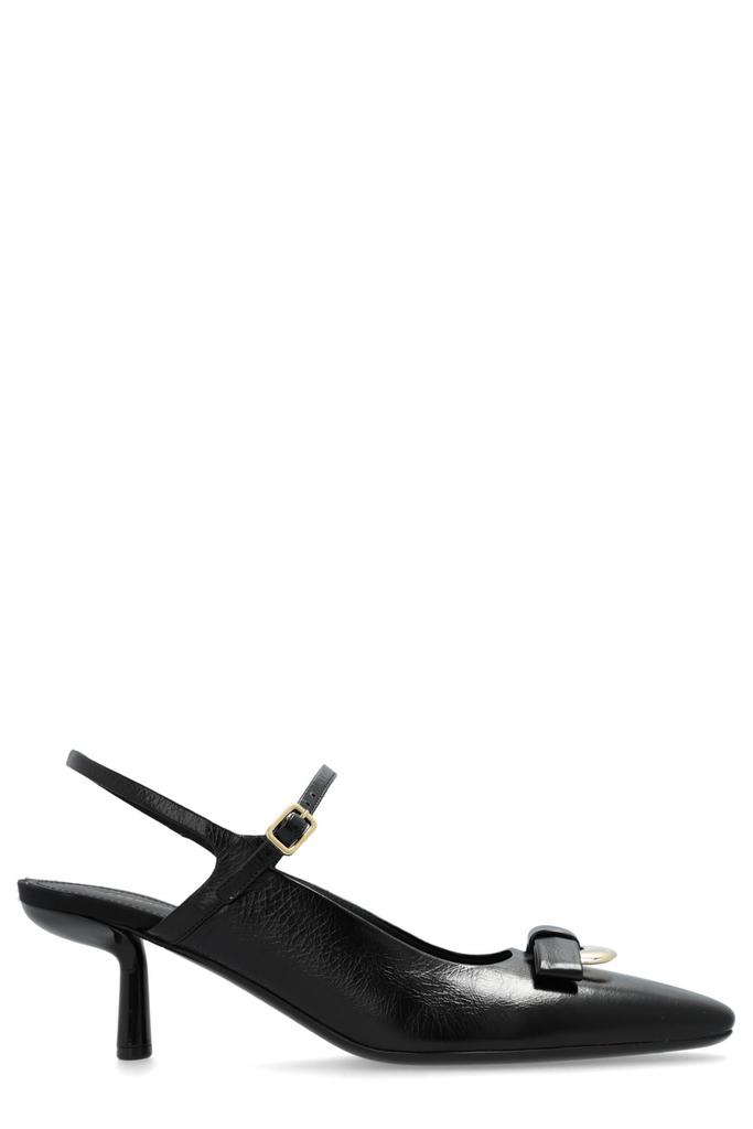 Ferragamo PUMPS＆HEELS WOMAN OPHELIA 55G Ophelia 55 leather slingback pumps in silver - Ferragamo