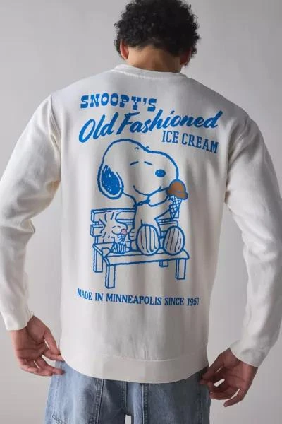 Peanuts Peanuts Snoopy's Old Fashioned Ice Cream Graphic Crew Neck Sweatshirt 1