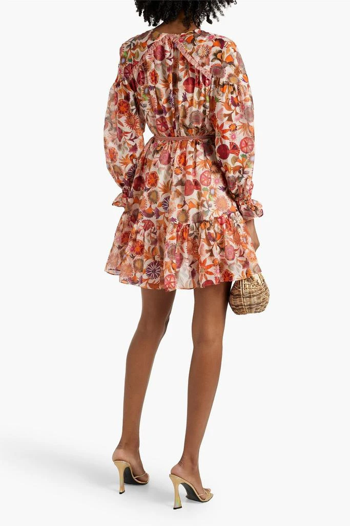 Saloni Pixie floral-print cotton and silk-blend voile mini dress 3