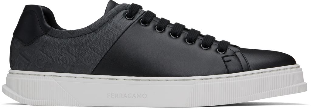 Salvatore Ferragamo Black Low Top Sneakers