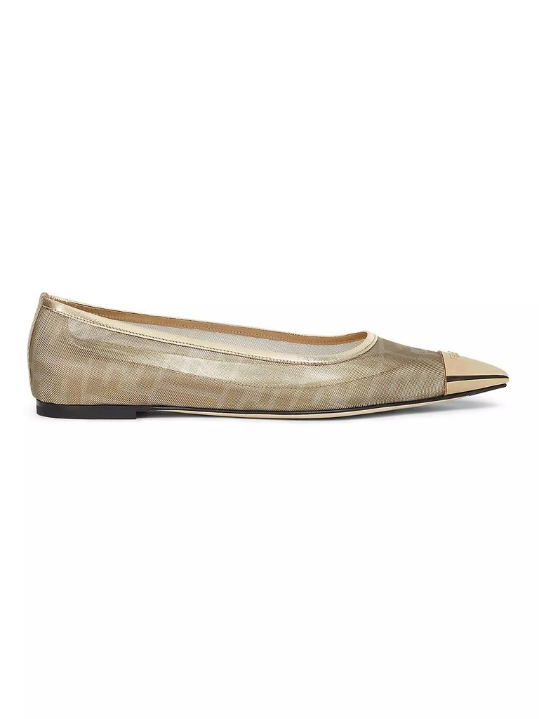 Fendi Colibri FF Logo Mesh Ballet Flats 1