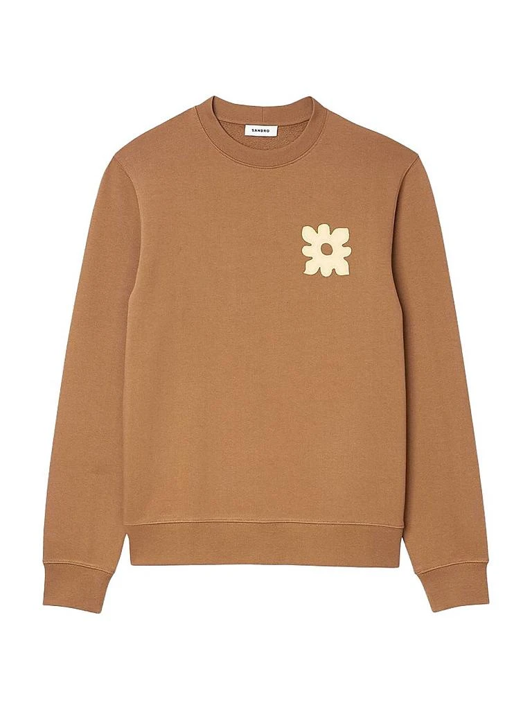 Sandro Sweatshirt with Flower Patch 1
