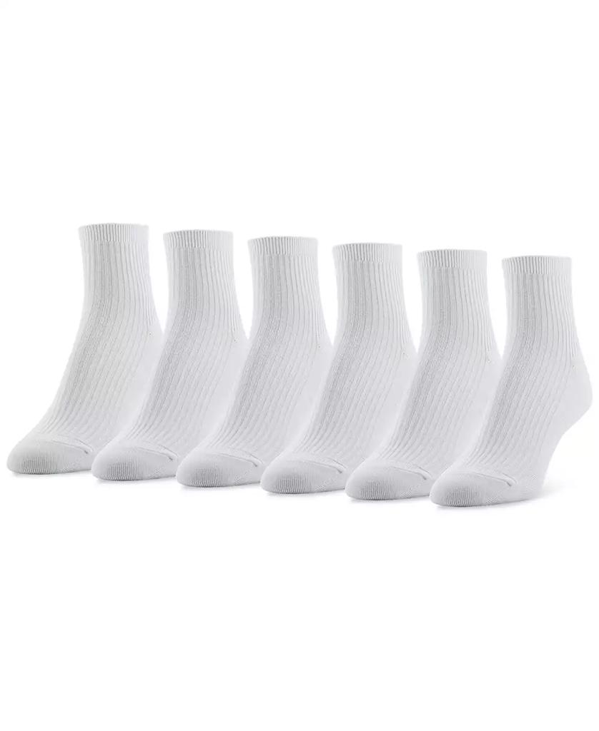 Gold Toe Women's 6-Pk. Simple Ribbed Quarter Socks GTDL0155R06