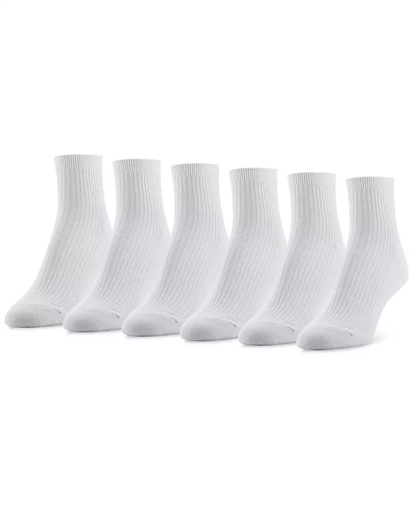 Gold Toe Women's 6-Pk. Simple Ribbed Quarter Socks GTDL0155R06 1