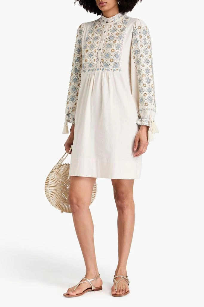 ANTIK BATIK Joana embellished cotton mini dress 2