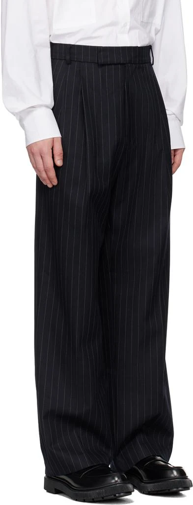 The Frankie Shop Navy Pinstripe Beo Trousers 2
