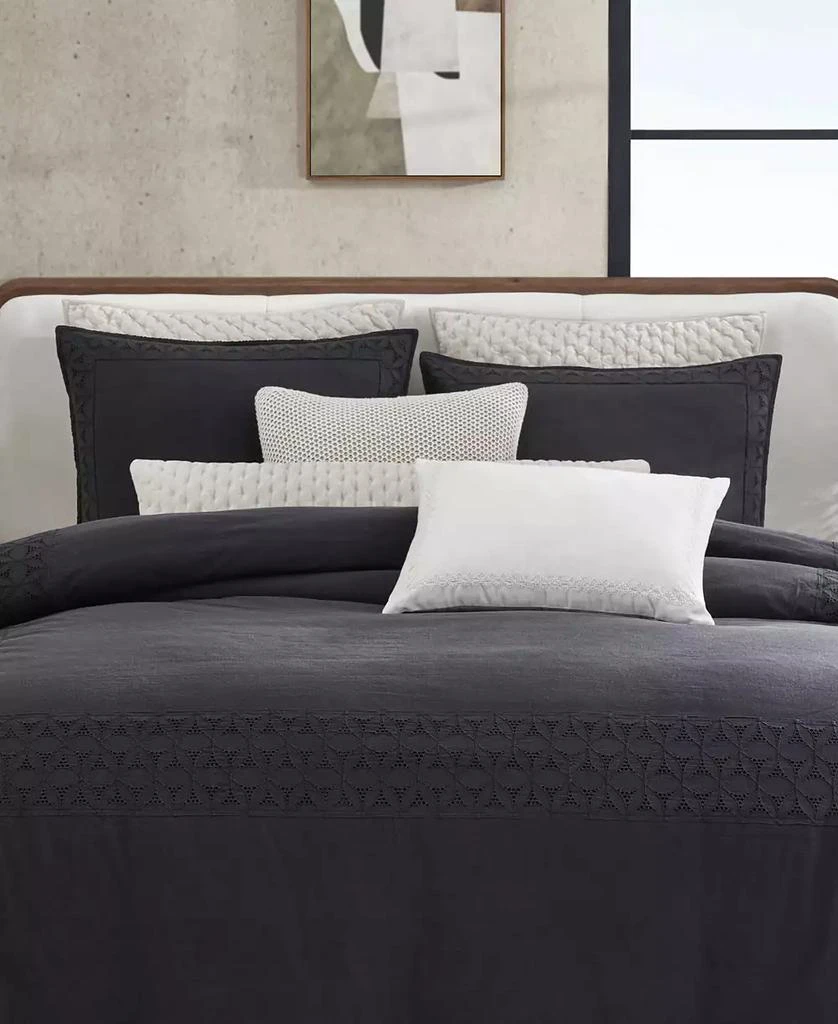DKNY Pure Hotel Eyelet 3-Pc. Duvet Cover Set 2