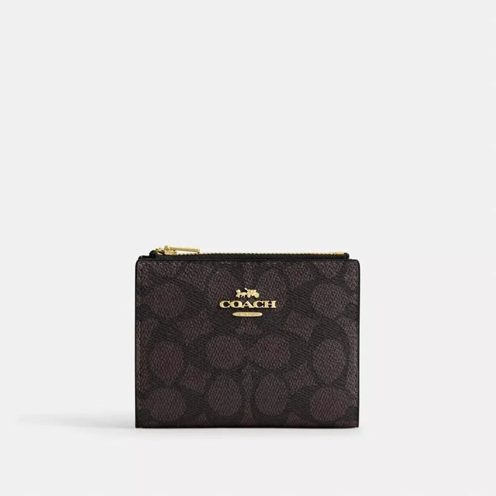Coach Bifold Wallet In Signature Canvas 1