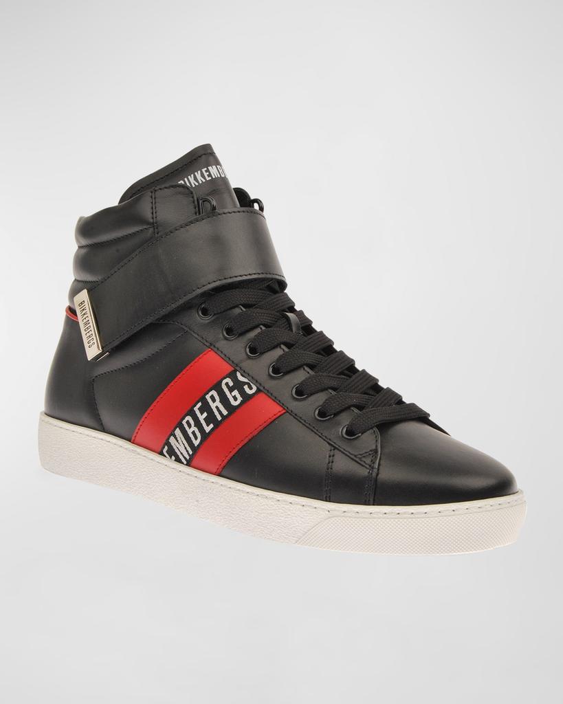 Bikkembergs Men's Logo High-Top Leather Sneakers