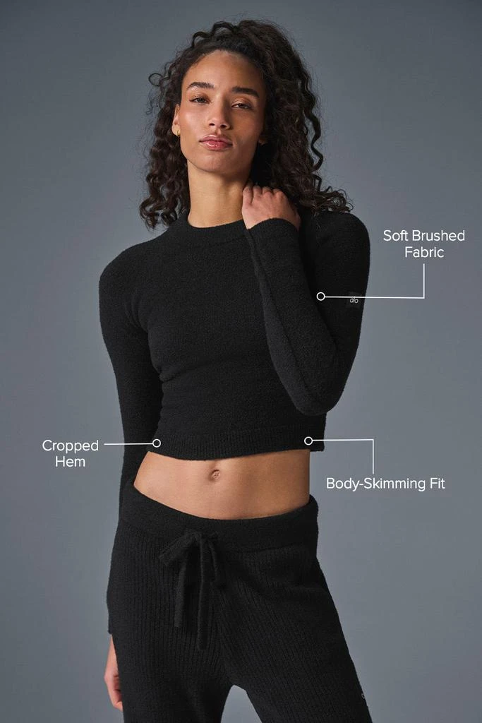 Alo Snuggle Up Sweater Long Sleeve - Black 2