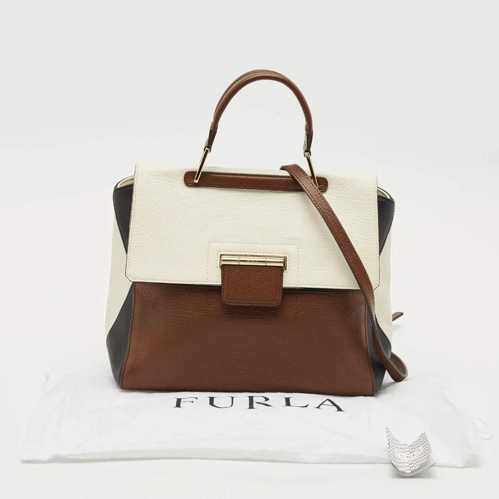 Furla Furla Tricolor Leather Artesia Creta Top Handle Bag 9