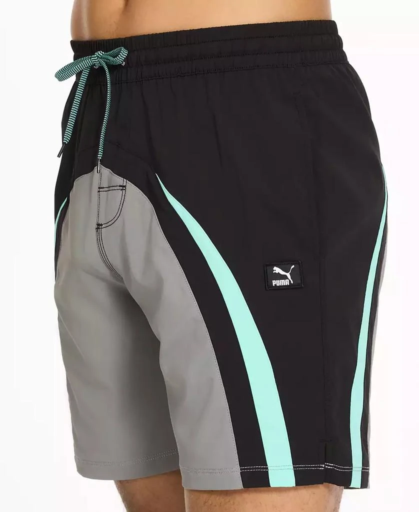 Puma Men's 7" Swim SWXP Colorblocked Trunks 3
