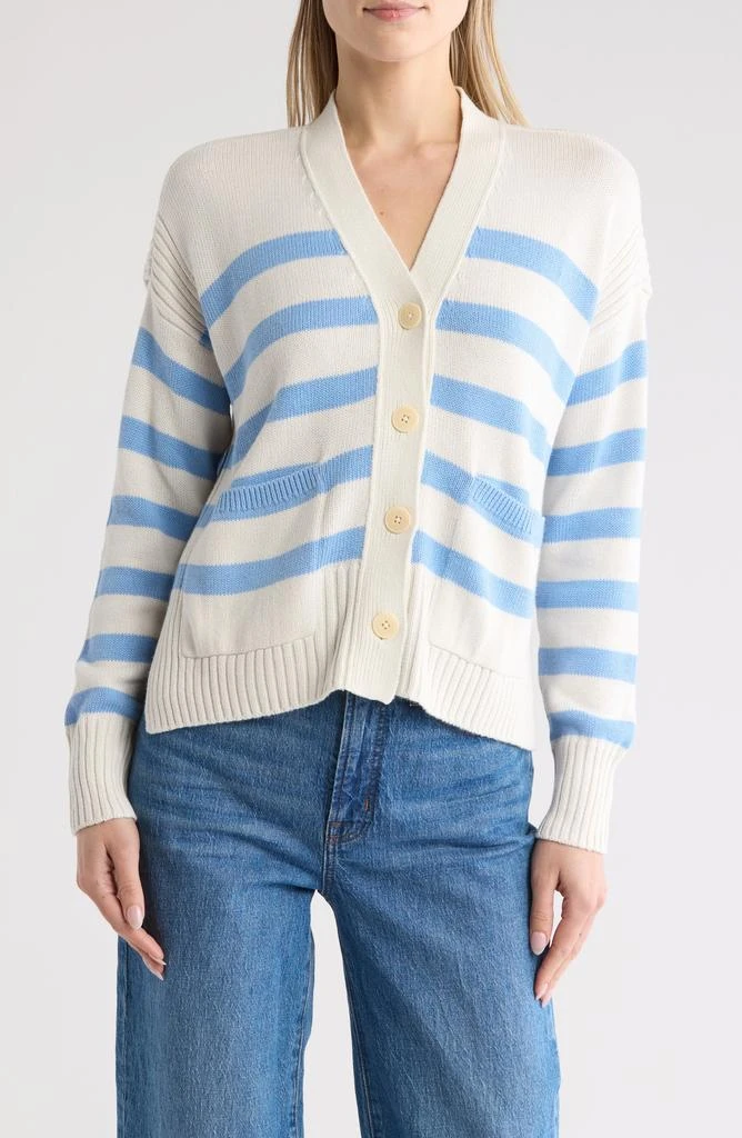 Madewell Stripe Sharon V-Neck Emmett Cardigan 1