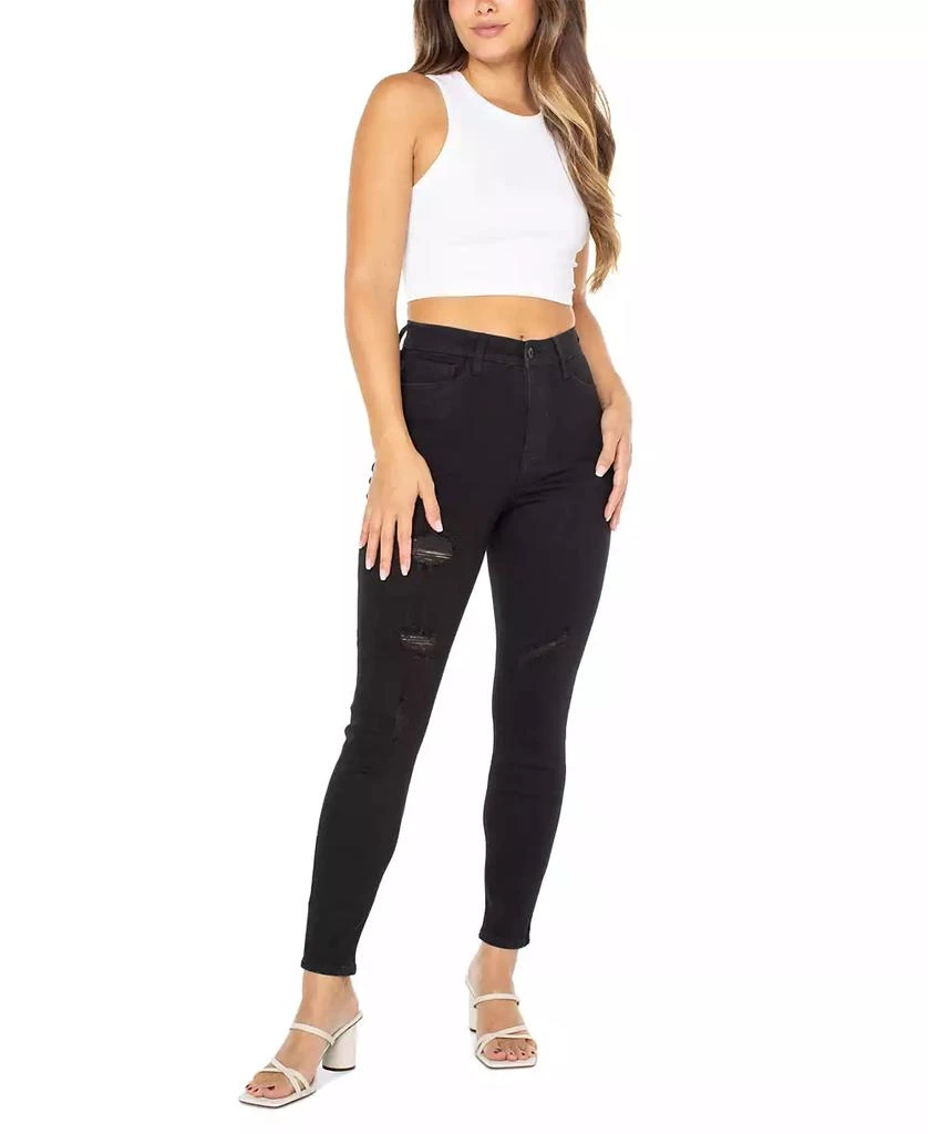 Celebrity Pink Juniors' High-Rise Distressed Curvy Skinny Jeans 3