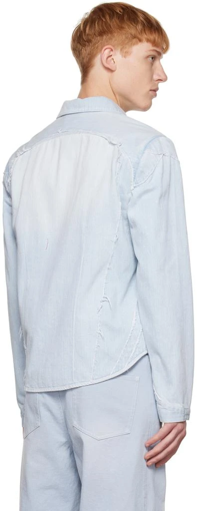 TheOpen Product SSENSE Exclusive Blue Ripped Denim Jacket 3