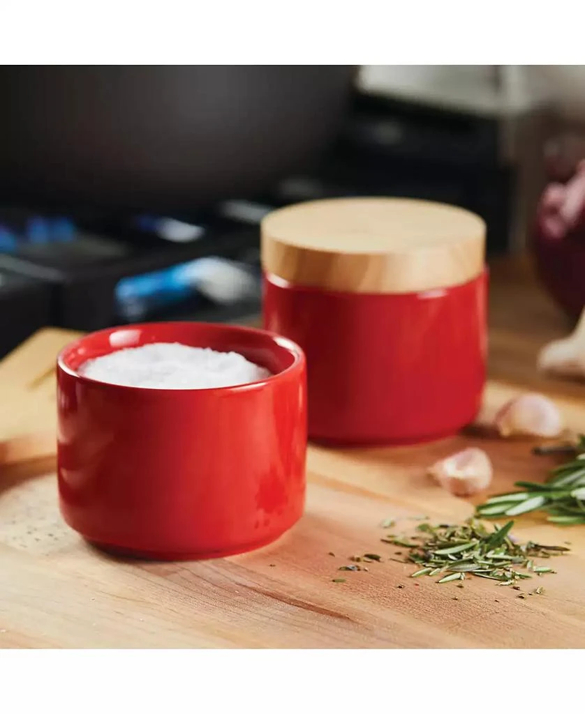 Rachael Ray Ceramic Stacking Spice Box Set with Lid, 2-Piece 7