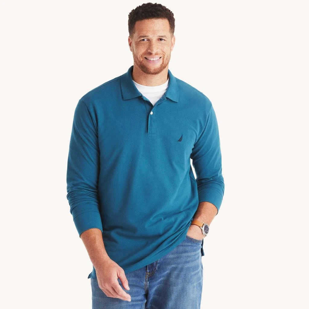 Nautica Mens Big & Tall Classic Fit Long Sleeve Deck Polo 1