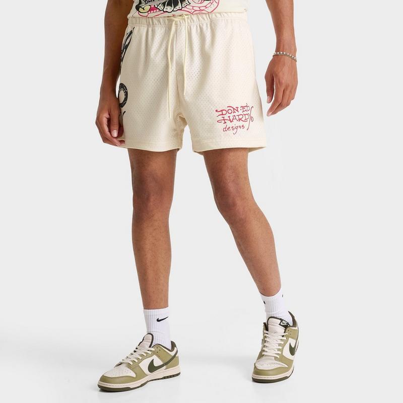 Ed Hardy Men
s Ed Hardy Dagger Rose Mesh Shorts