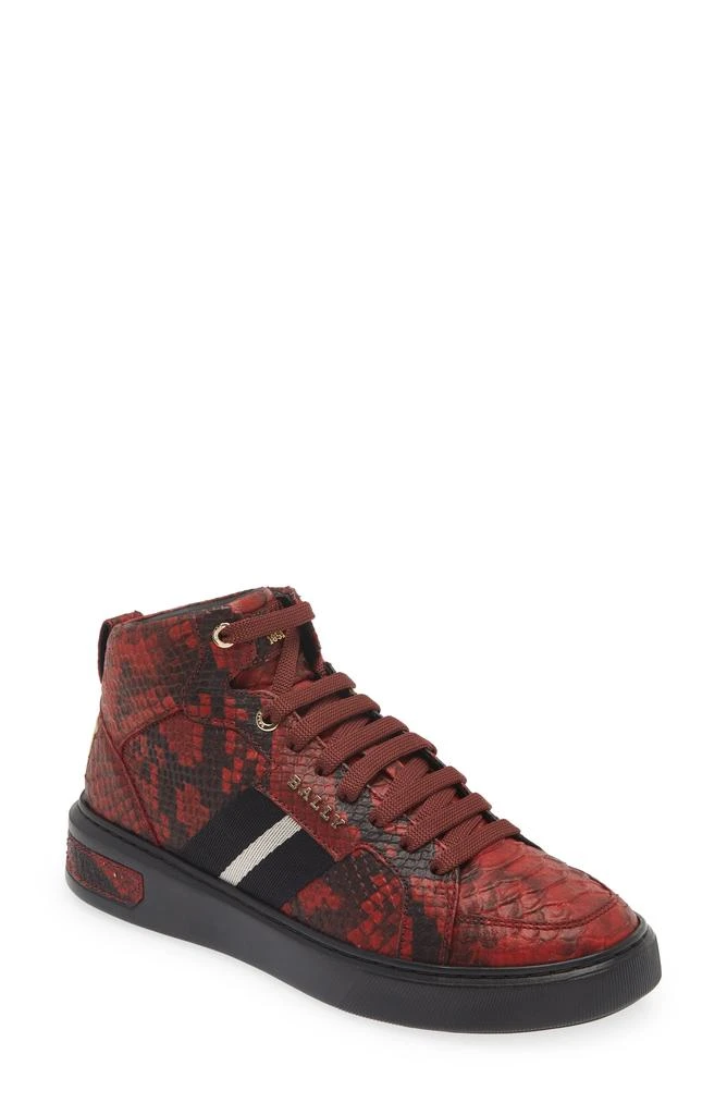 Bally Meson Snakeskin Embossed High Top Sneaker 1
