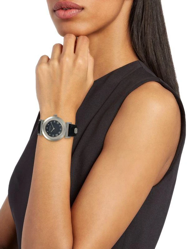 Versace Vanity 35MM Stainless Steel
Leather Strap Watch 2