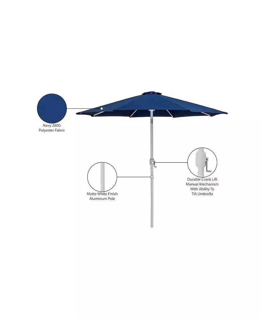 Meridian Furniture Fiji Navy Fabric Patio Umbrellas 10