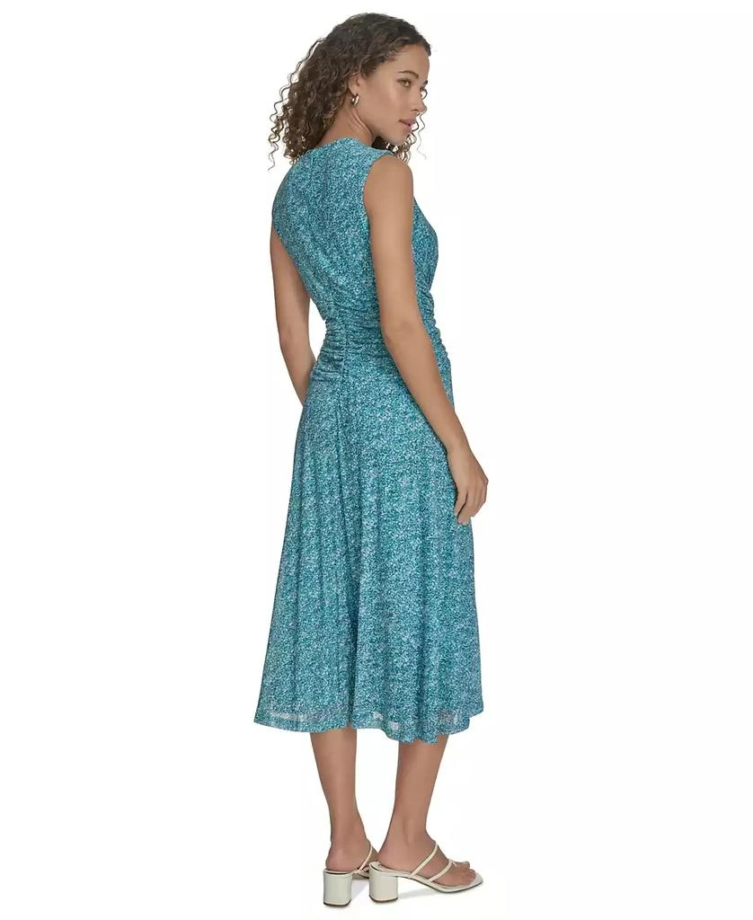 Calvin Klein Women's Printed Ruched-Waist Midi Dress 4