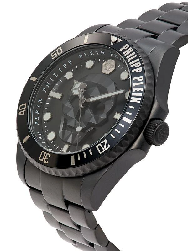 Philipp Plein The Skull Diver 44MM IP Black Stainless Steel Bracelet Watch 3