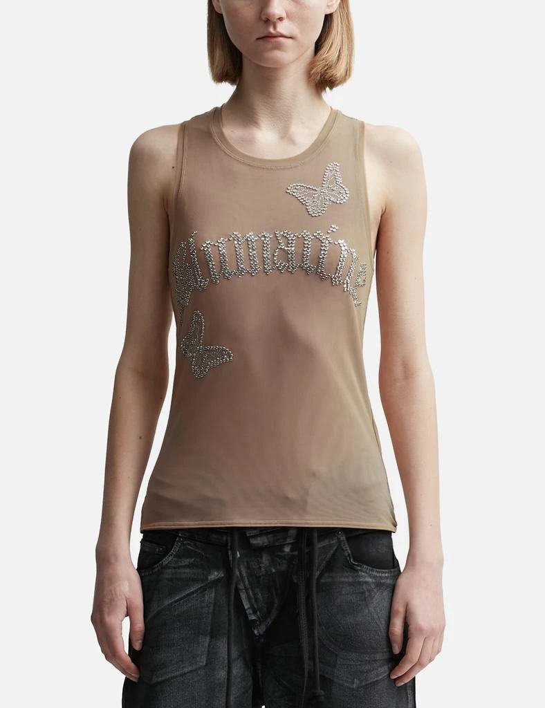 Blumarine BUTTERFLY MESH TANK TOP 1