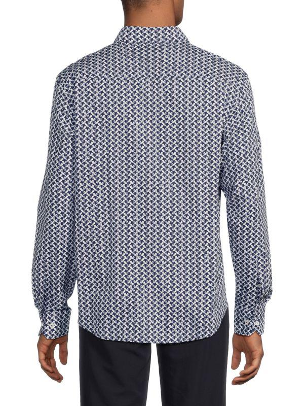 BUGATCHI Julian Print Long Sleeve Shirt