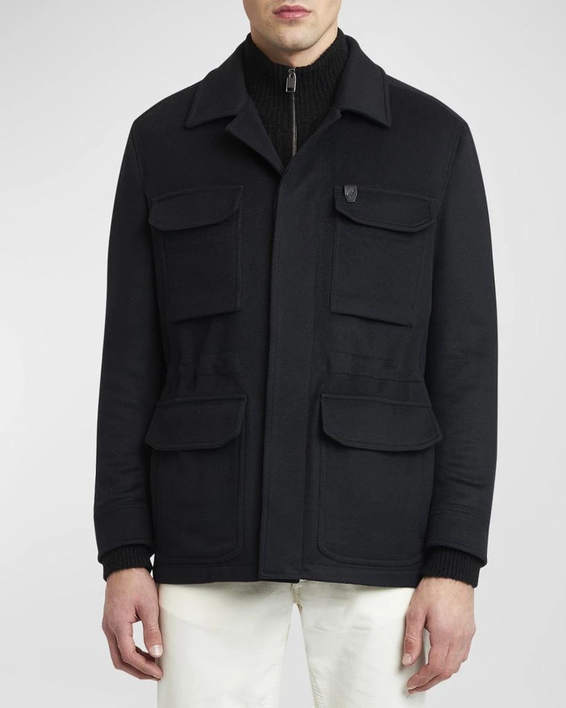 Brioni Men's Sahariana Wool-Cashmere Utility Jacket 3