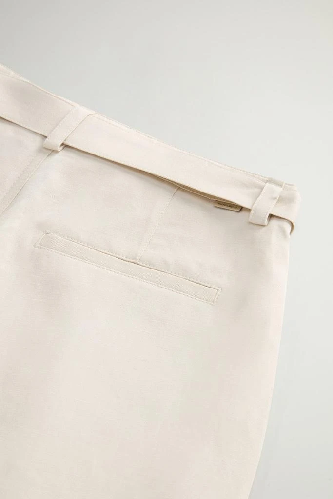 Woolrich Garment-Dyed Linen-Blend Bermuda Shorts - Women - Blue 7