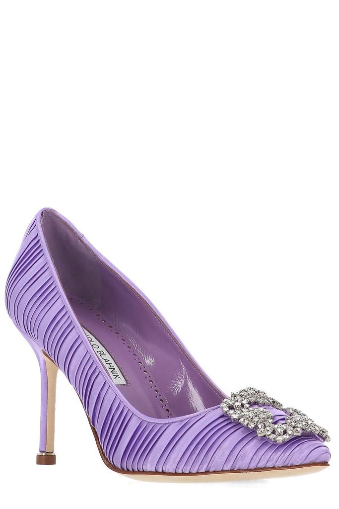 Manolo Blahnik Manolo Blahnik Embellished Pointed Toe Pumps