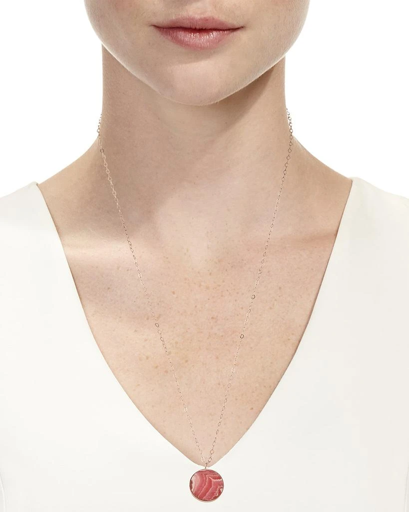 Ginette NY Ever Jumbo Rhodocrosite Disc Necklace 2