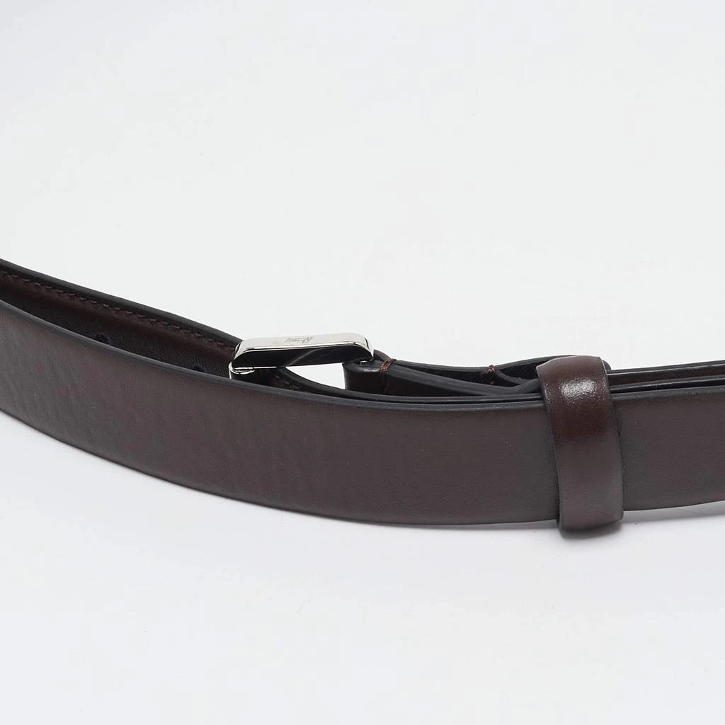 Brioni Brioni Dark Brown Leather Buckle Belt 105CM 3