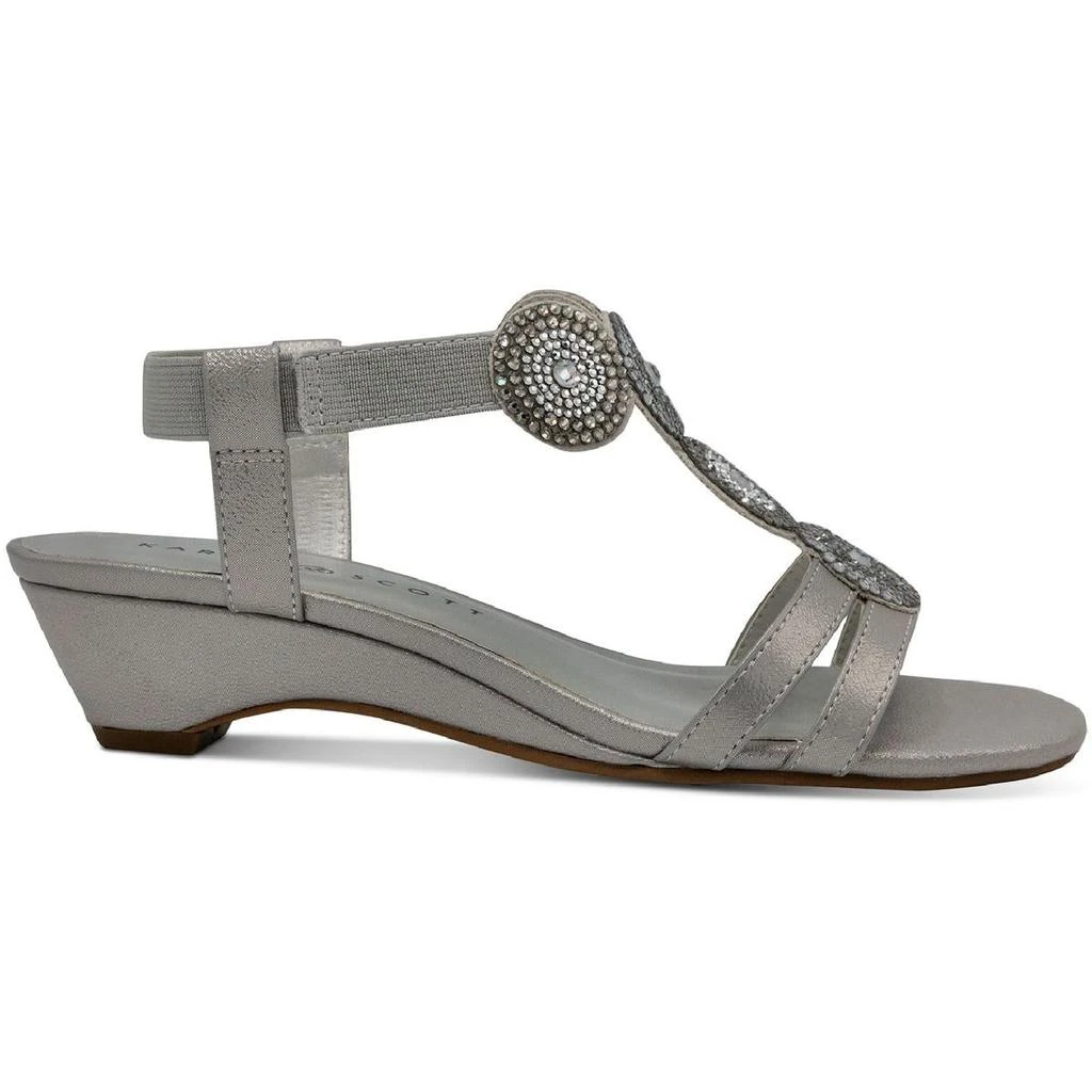 Karen Scott Catrinaa Womens Faux Leather Embellished Evening Sandals 5