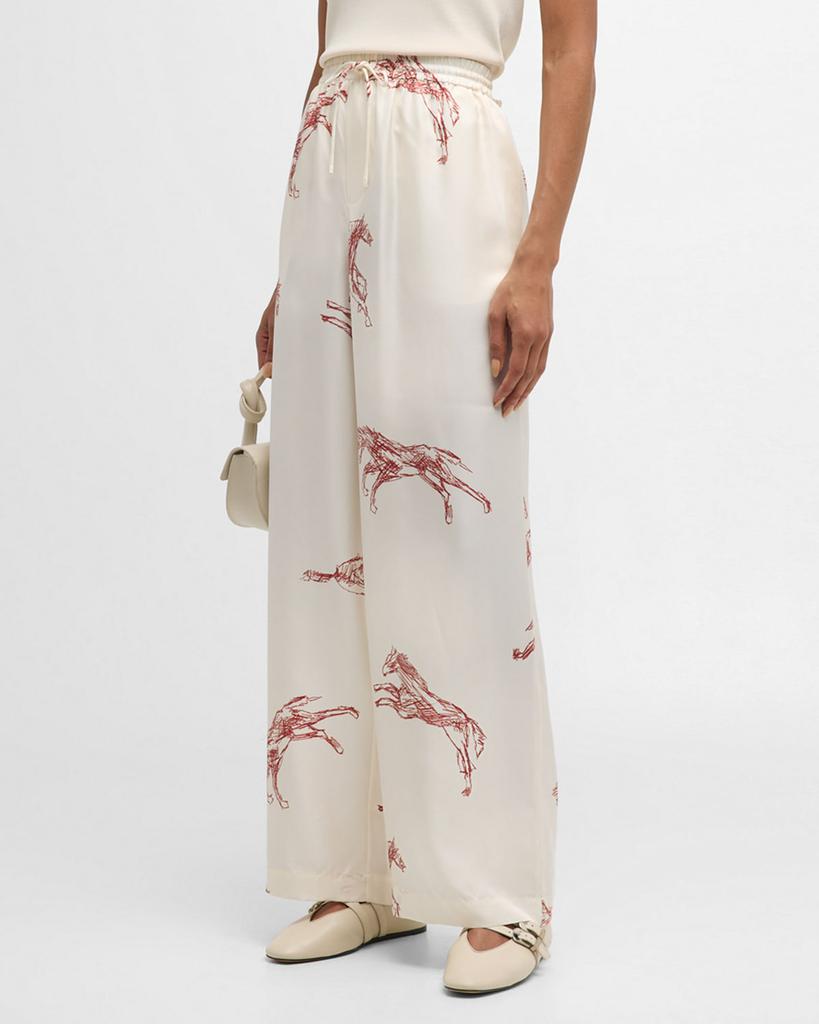 Rohe Drawstring Silk Ballpoint Horse Trousers
