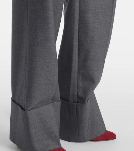 Valentino High-rise wool straight pants 5