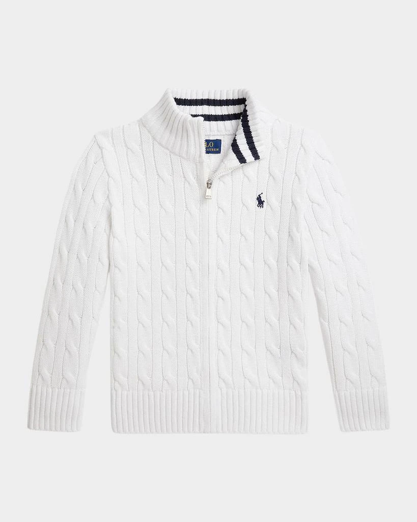 Ralph Lauren Boy
s Cable-Knit Cotton Full-Zip Sweater