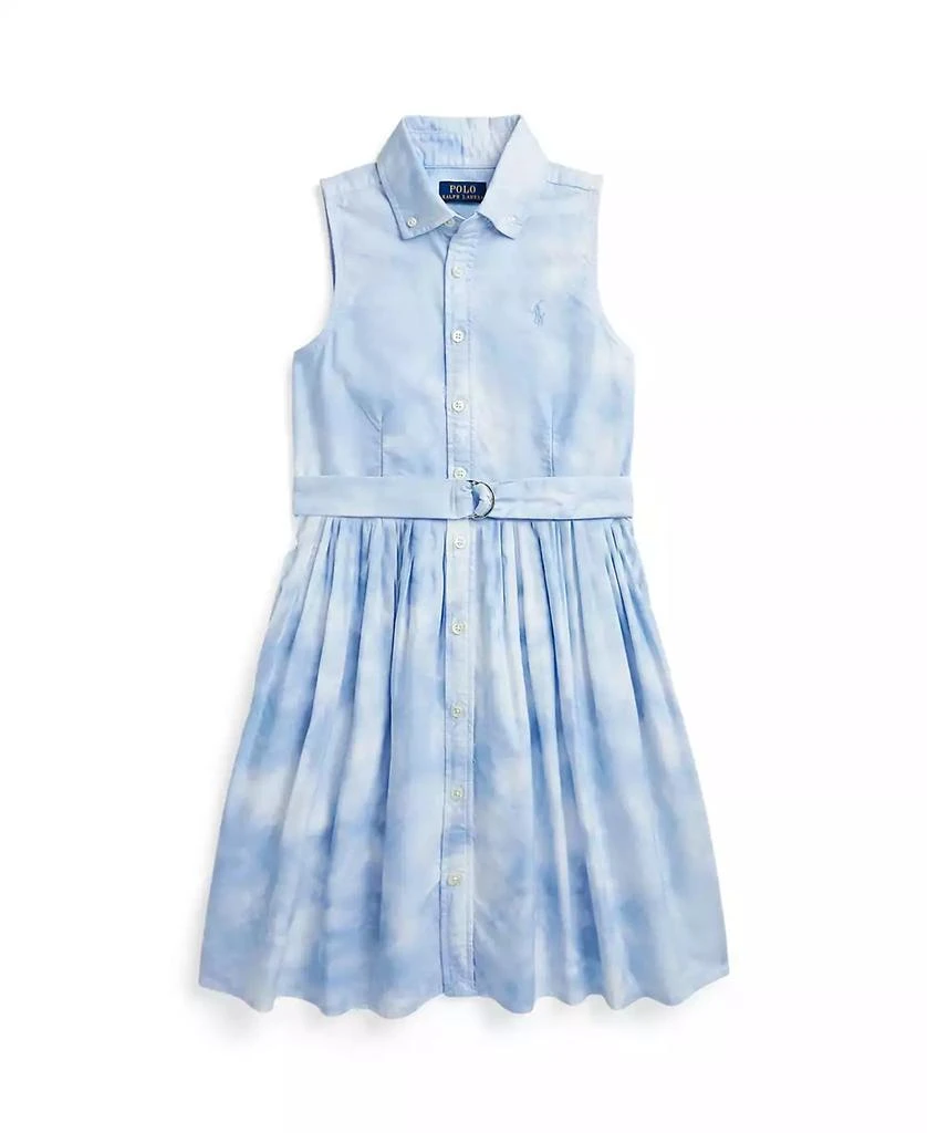 Polo Ralph Lauren Big Girls Belted Tie-Dye-Print Cotton Shirtdress 1